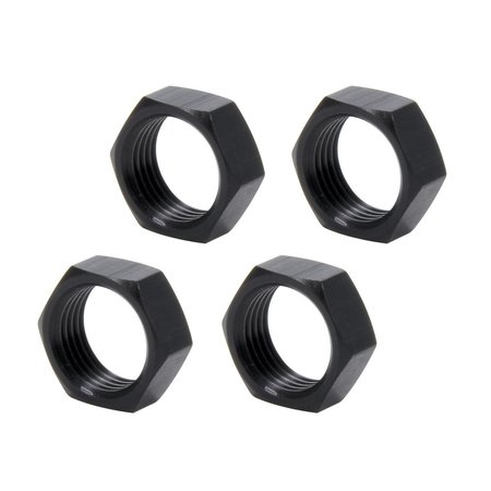 ALLSTAR 0.63 in. 18 Right Hand Aluminum Thin OD Jam Nuts; Black, 4PK ALL18286